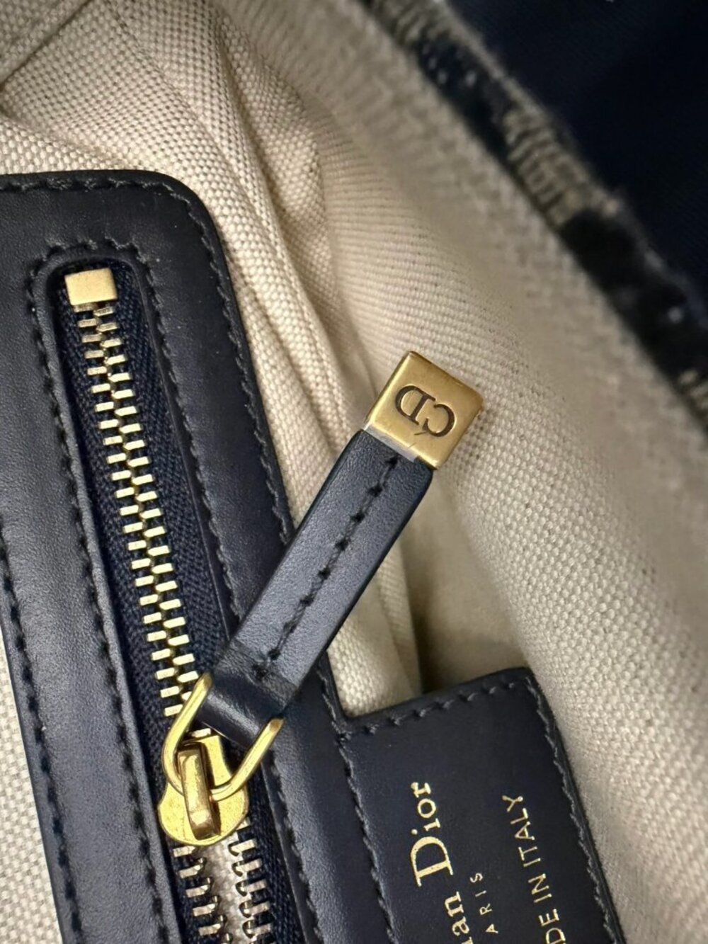 CHRISTIAN DIOR Oblique Saddle Bag With Strap in Blue - Picture 2 of 16
